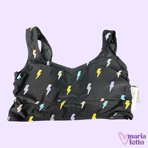 Torrid Black Lightning Bolt Bikini Top